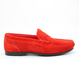 NORMAN K100998 BYRON:SUEDE/ROUGE/CDL/CUIR/GOMME