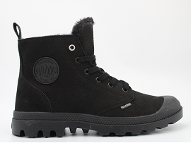  PAMPA  HI ZIP WL<br>NUBUCK NOIR SUH FOURREE GOMME