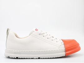  RUNNER JCT K201683<br>CUIR WHITE  TEXTILE GOMME