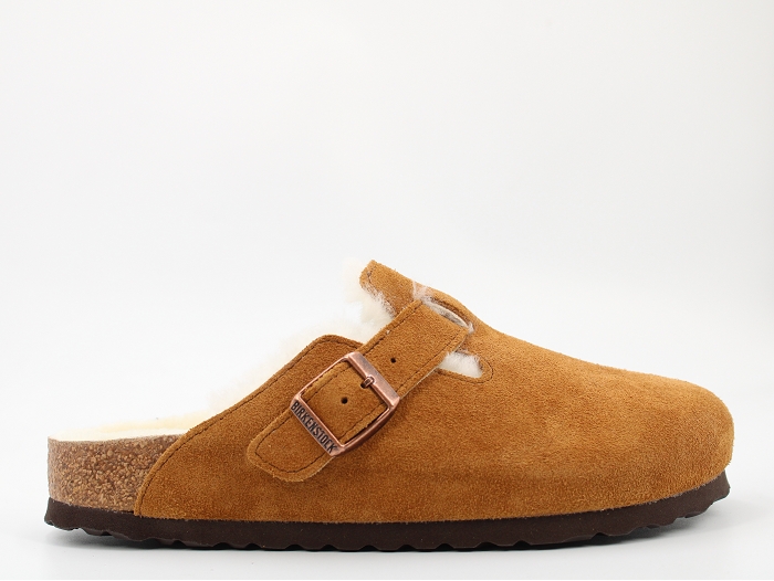 Birkenstock mule boston shearling marron