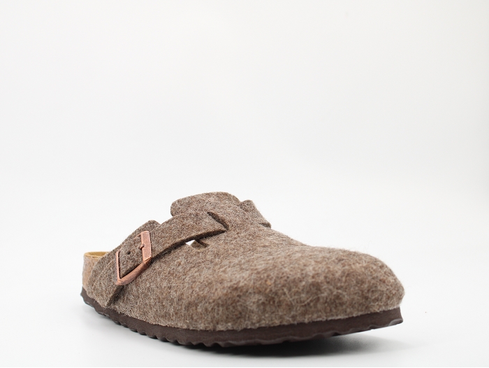 Birkenstock mule boston wooly marron2324602_2