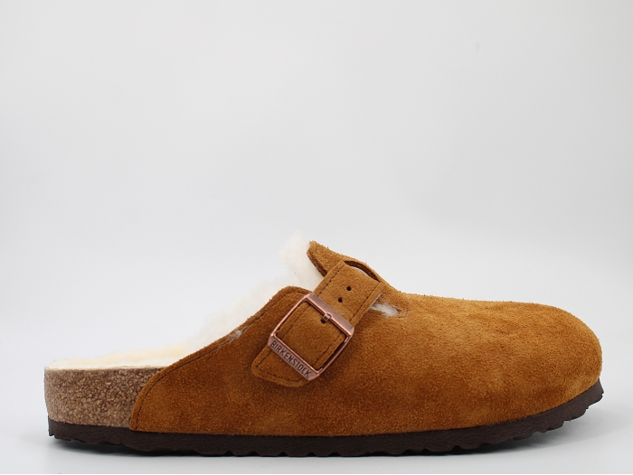 Birkenstock mule boston shearling marron