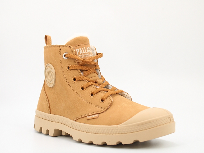 Palladium fourree pampa  hi zip wl marron2423601_2