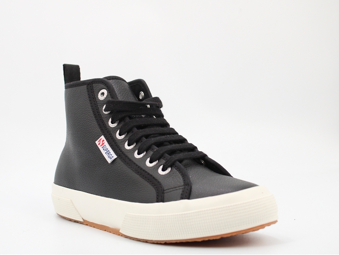 Superga botte et bottine 2750 mid cuir s8135rw noir2453301_2