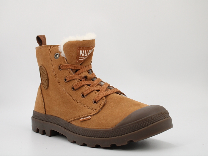 Palladium fourree pampa  hi zip wl marron2453401_2