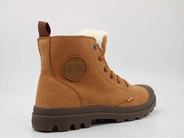 Palladium fourree pampa  hi zip wl marron2453401_4