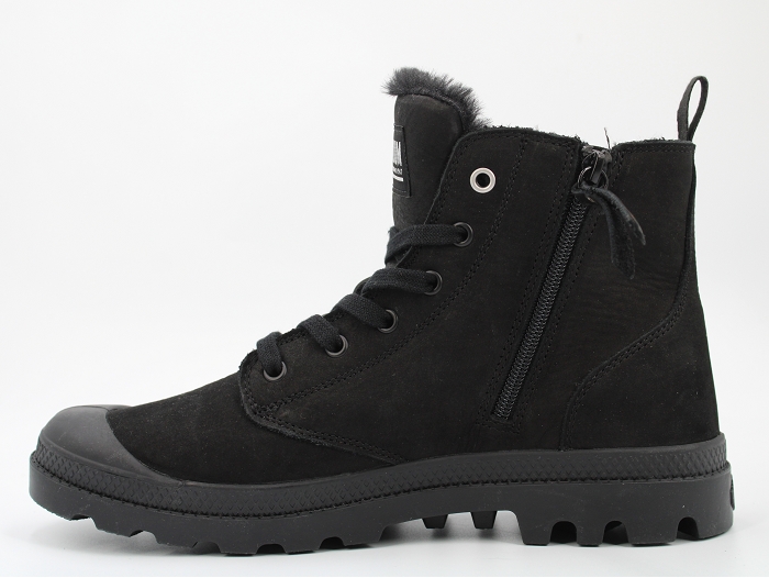 Palladium fourree pampa  hi zip wl noir2453403_3