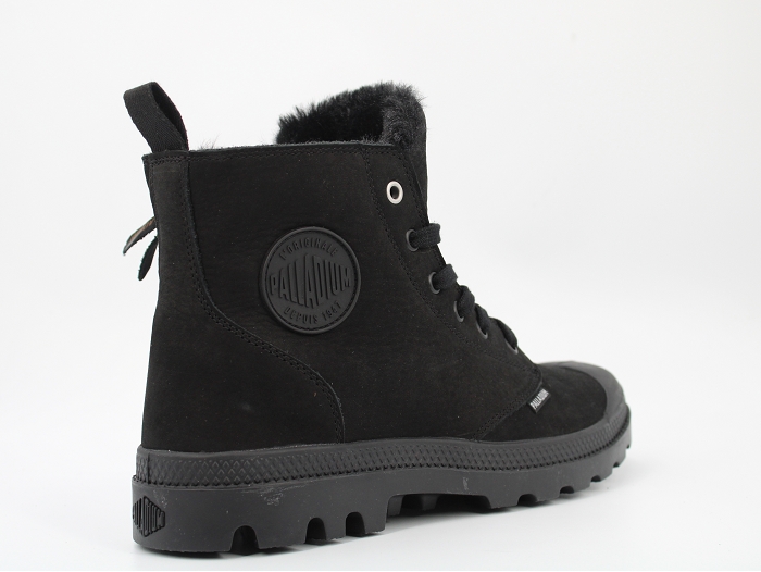 Palladium fourree pampa  hi zip wl noir2453403_4